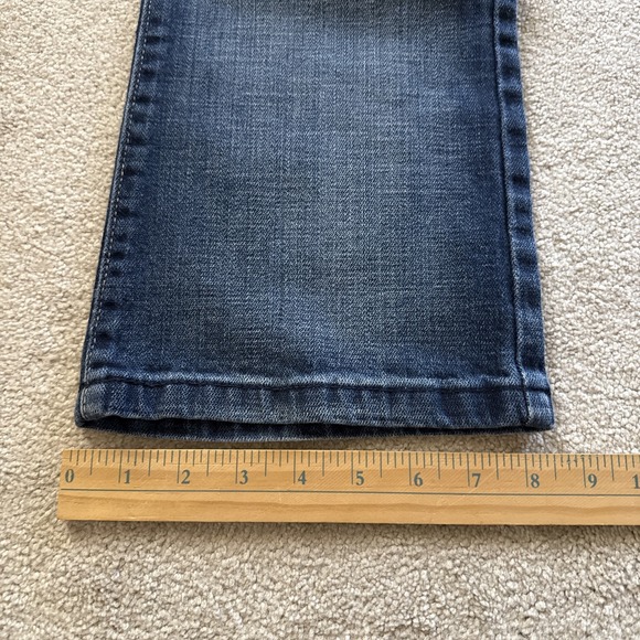 Southpole Jeans Juniors 7 Blue Denim Low Rise Flare Embroidered Back Pocket Y2K - Picture 6 of 10